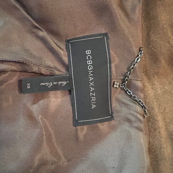 BCBG Maxazaria Brown Ana Faux Suede Jacket - Picture 9 of 10